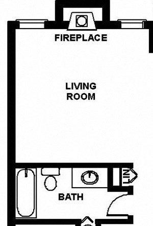 B1 Floorplan 2 Bed, 1 Bath, 1024 sq. ft. B1